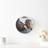 Father Year Established Photo Runde Wanduhr (Zuhause)