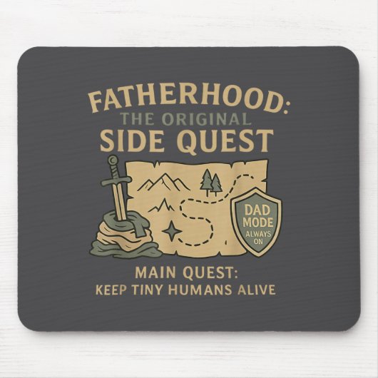 Fatherhood The Original Side Quest Dad Mode  Mousepad (Vorne)