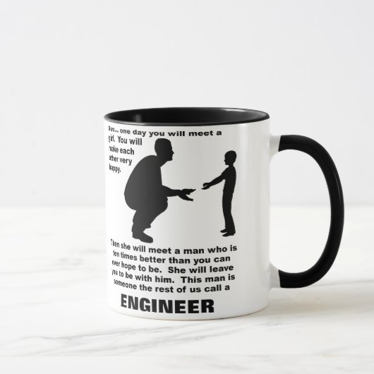 Fatherly Rateingenieur-lustige Tasse (Rechts)