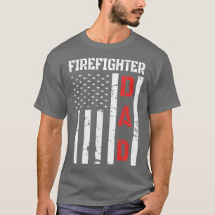 Fathers Day 2018 Vater Geschenke für Feuerwehrflag T-Shirt