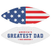 Father's Day American Flag Patriotic Red & Blue Football (Paneele)