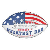 Father's Day American Flag Patriotic Red & Blue Football (Vorderseite)