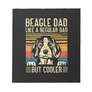 Father's Day Beagle Dog Dad Notizblock