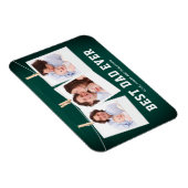 Father's Day | Best Dad Ever 3 Photo Collage Magnet (Rechte Seite)