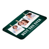 Father's Day | Best Dad Ever 3 Photo Collage Magnet (Linke Seite)