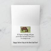 Father's Day Best Dad Ever Horses Card Karte (Innenseite)