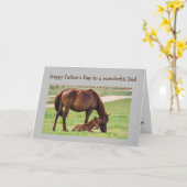 Father's Day Best Dad Ever Horses Card Karte (Gelbe Blume)