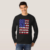 Father's Day Best Dad Ever With Us American Flag 1 T-Shirt (Vorne ganz)