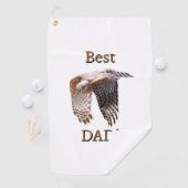 Father's Day "Best Dad" Hawk  Golfhandtuch (Insitu)
