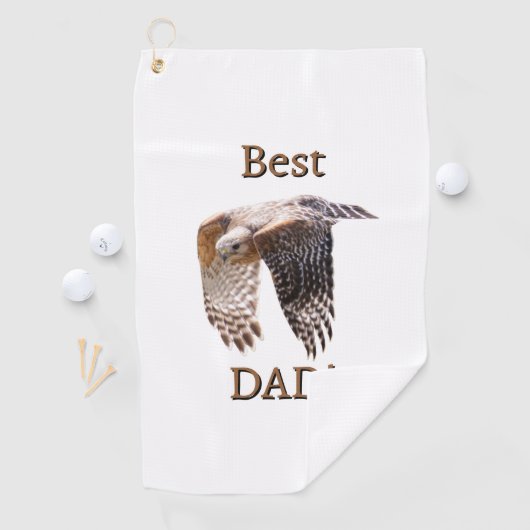 Father's Day "Best Dad" Hawk  Golfhandtuch (Insitu)
