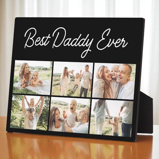Father's Day Best Daddy Ever 6 Photo Collage Fotoplatte