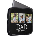 Fathers Day Caps Black 3 Photo Dad Established Laptopschutzhülle (Vorne Rechts)