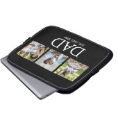 Fathers Day Caps Black 3 Photo Dad Established Laptopschutzhülle (Vorne Knopf)