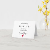 Father's Day card for Husband First Fathers Day Karte (Gelbe Blume)