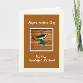 Father's Day Card for Husband Small Mouth Bass Karte