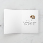 Father's Day Cardinal Nest in a Baseball Glove Karte (Innenseite)