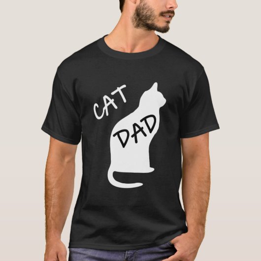 Fathers Day Cat Dad T-Shirt (Vorderseite)