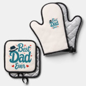 FATHER'S DAY CELEBRATION OFENHANDSCHUH & Topflappen-Set (Vorderseite/Rückseite)