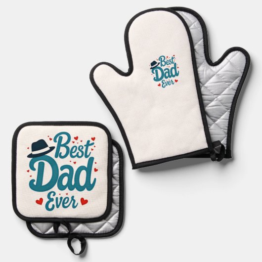 FATHER'S DAY CELEBRATION OFENHANDSCHUH & Topflappen-Set (Vorderseite/Rückseite)