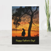 Father's Day Country Western Happy Trails Karte (Vorderseite)