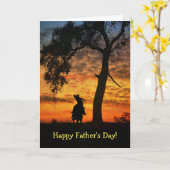 Father's Day Country Western Happy Trails Karte (Gelbe Blume)