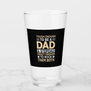 Father's Day Dad And Step Dad I Rock Them Glas