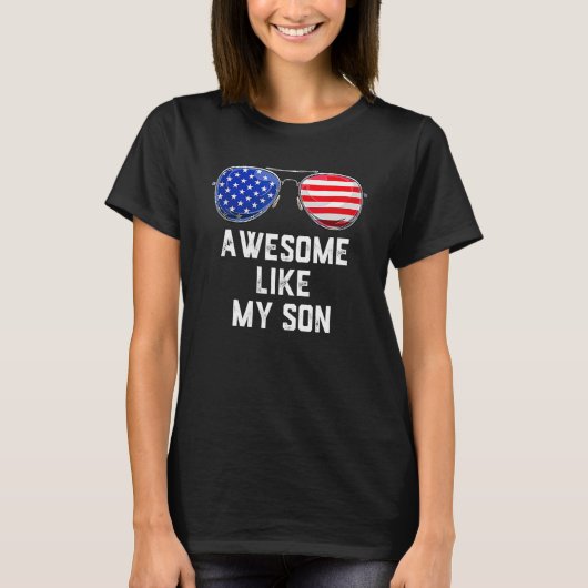 Fathers Day Dad Awesome Like My Son T-Shirt (Vorderseite)