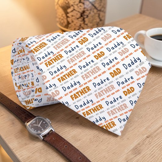 Father's Day Dad Custom Necktie Tie Krawatte