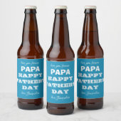 Fathers Day Dad Daddy Papa Custom Modern Bierflaschenetikett (Flaschen)