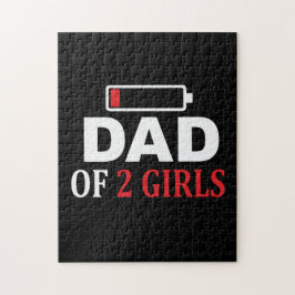 Father's Day Dad Of 2 Girls Puzzle