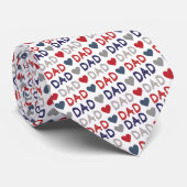 Father's Day Dad Pattern Necktie Tie Krawatte (Gerollt)