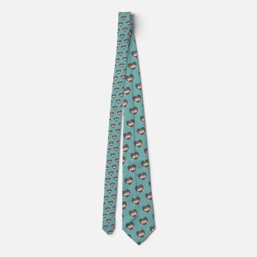Father's Day Dad Pattern Necktie Tie Krawatte (Rückseite)