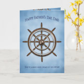 Father's Day, DAD, Ship's Wheel, Helm Karte (Gelbe Blume)