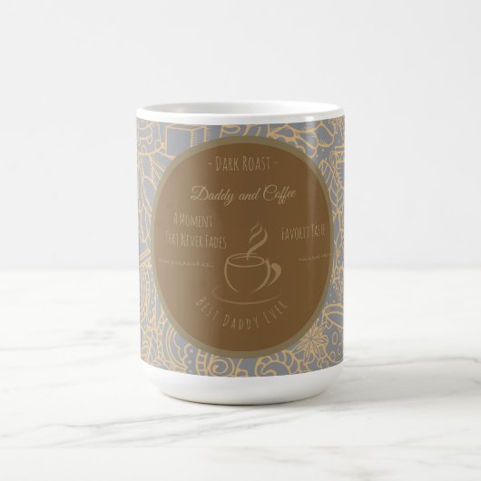 Fathers Day, Daddy and Coffee,Best Daddy Ever Colo Verwandlungstasse (Zentrum)