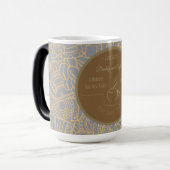 Fathers Day, Daddy and Coffee,Best Daddy Ever Colo Verwandlungstasse (Vorderseite Links)