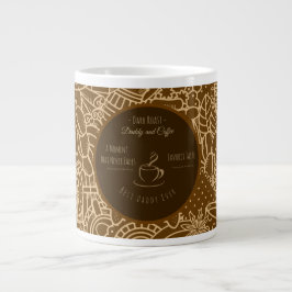 Fathers Day, Daddy and Coffee,Best Daddy Ever Gian Jumbo-Tasse