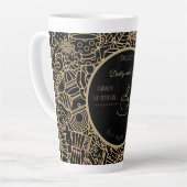 Fathers Day, Daddy and Coffee,Best Daddy Ever Latt Milchtasse (Linke Ecke)