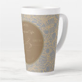 Fathers Day, Daddy and Coffee,Best Daddy Ever Latt Milchtasse (Rechte Ecke)