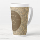 Fathers Day, Daddy and Coffee,Best Daddy Ever Latt Milchtasse (Rechte Ecke)