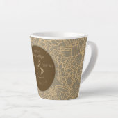 Fathers Day, Daddy and Coffee,Best Daddy Ever Latt Milchtasse (Rechte Ecke)