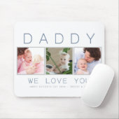 Father's Day  Daddy Custom 3 Photo Mousepad (Mit Mouse)