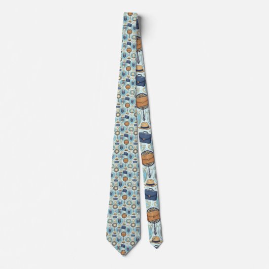 Father's Day Dapper Dad Pattern Necktie Tie Krawatte (Vorderseite)