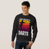Father's Day Dart Playing Dad 1 Sweatshirt (Vorne ganz)