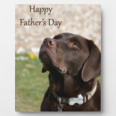 Fathers Day Doggy Fotoplatte (Vorderseite)