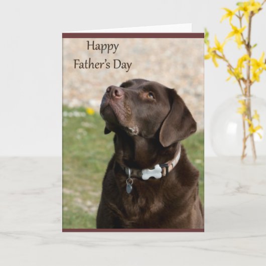 Fathers Day Doggy Karte (Gelbe Blume)