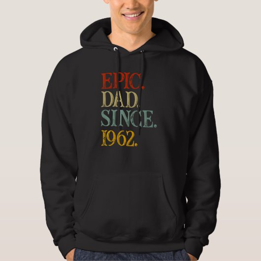 Father's Day Epic Dad Since 1962 Grandkids Dad Gra Hoodie (Vorderseite)