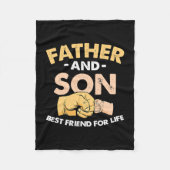Father's Day Father And Son Best Friends For Life Fleecedecke (Vorderseite)