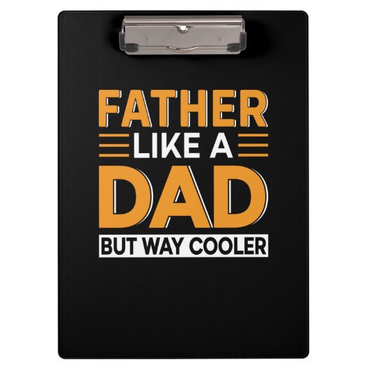 Father's Day Father Like A Dad Klemmbrett (Vorderseite)