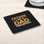 Father's Day Father Like A Dad Rechteckiger Pappuntersetzer (angewinkelt)