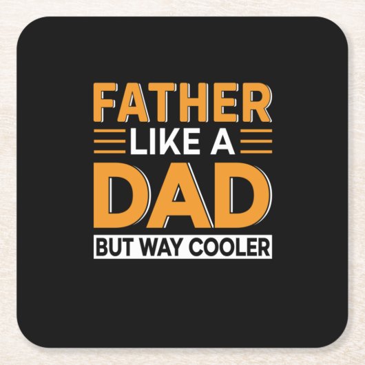 Father's Day Father Like A Dad Rechteckiger Pappuntersetzer (Vorderseite)